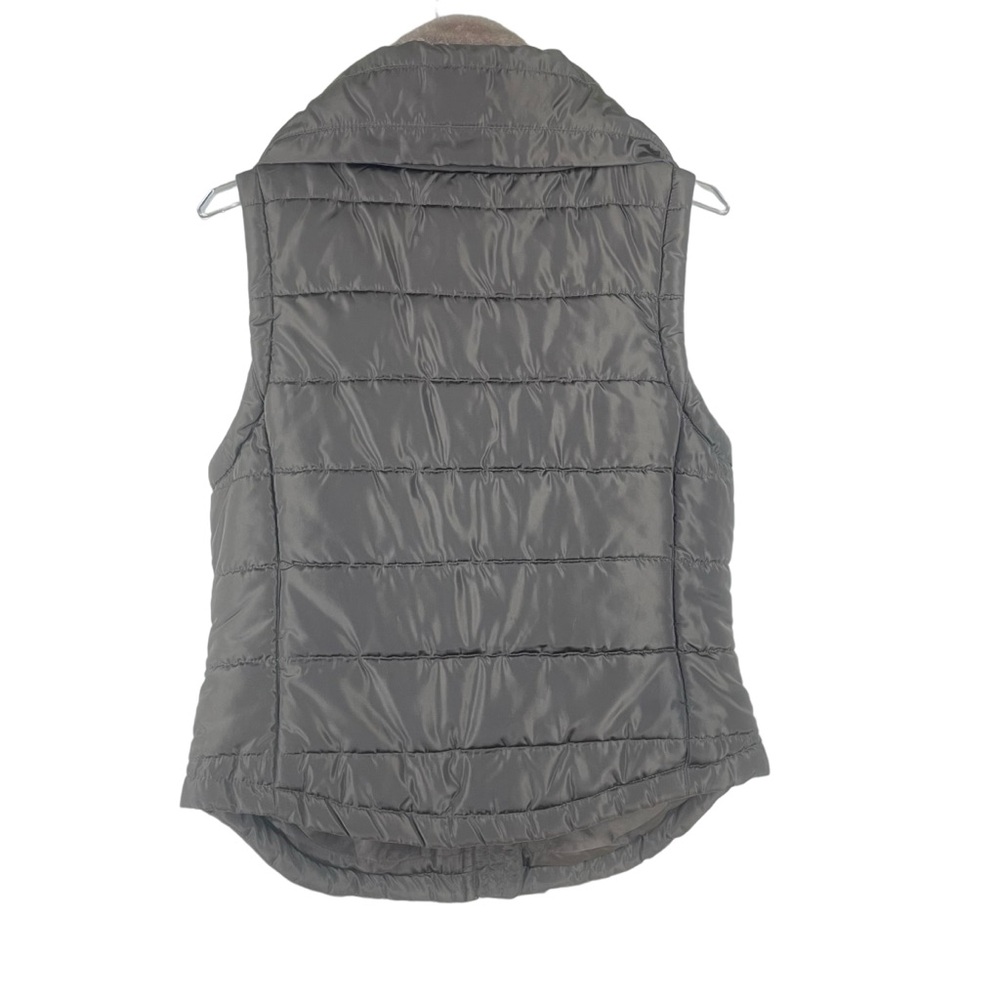 Love Tree Puffer Vest Gold Hardware Faux Fur Collar Size Medium - Picture 8 of 12